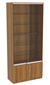 Витрина СЭСП-О №1-400 (З/C - ДВП) со стеклянными полками Орех