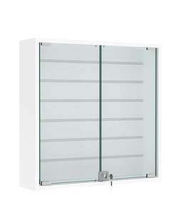 Витрина настенная №1-1Б с эконом панелью, Белый