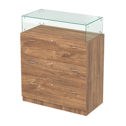 Прилавок с выдвижными ящиками Селена-14, Дуб Канзас коричневый