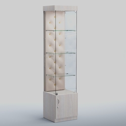 Высокая стеклянная витрина КАПИТОНЕ №2, Ясень светлый+01 C