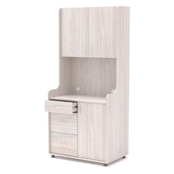 Офисная мини-кухня ЭЛЕГИЯ №4, Ясень Анкор светлый