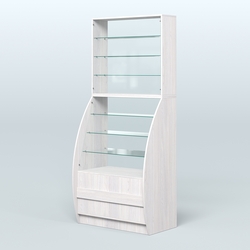 Витрина БРИЗ №1-900, Ясень Анкор светлый