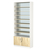 Стеллаж из ДСП с 7-ю полками 300x900 мм серии LEVEL-7 №12-2 (З/C - ЗЕРКАЛО) Белый + Дуб Сонома