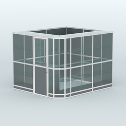 Павильон из профиля угловой №6г (5,5 кв.м), Темно-Серый