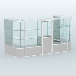 Павильон из профиля пристенный №11б (5,50 кв. м), Серый