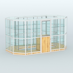 Павильон из профиля островной №5г, Дуб Золотистый