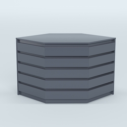 Стол-ресепшен серии ПРАЙМ №3А угловой, Темно-Серый