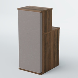 Ресепшен БАРОН №2 (ровная поверхность), Орех + Велюр 16 Elephant