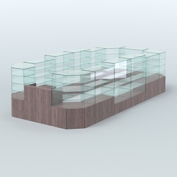 Павильон ИСТРА в центр зала №7 (открытый) (12, 77 кв.м), Ясень Анкор темный