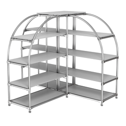 Комбинация стендов TD-06 №2-4 (с полками ДСП 16мм), Серый