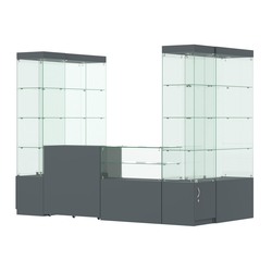 Павильон ИСТРА пристенный №7а (3, 64 кв.м), Темно-Серый