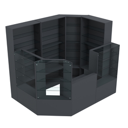 Торговый угловой островок ГРАЦИЯ №2 (открытый) (4.44 кв.м), Антрацит