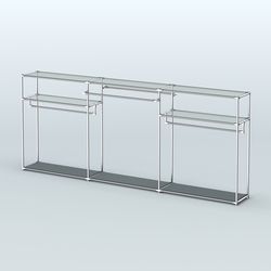 Островная торговая система ХРОМ 3600 мм с поручнями №5, Темно-Серый