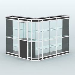 Павильон из профиля угловой №3в (5,5 кв.м), Черный