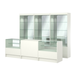 Комплект витрин ЭК-03 и прилавков ЭК-3, Белый