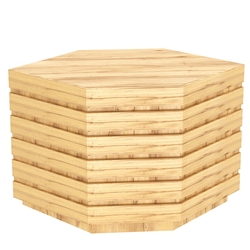 Торговый прилавок шестигранный с фасадными панелями №14Э, Дуб Золотистый