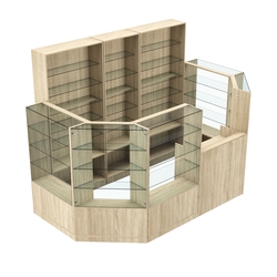 Торговый пристенный островок ГРАЦИЯ №4 (открытый) (4.68 кв.м), Дуб сонома