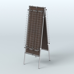 Напольная стойка Хром под очки №5-Д24 Шалаш (открытого доступа), Дуб Венге