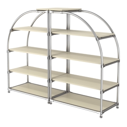 Комбинация стендов TD-06 №1-4 (с полками ДСП 16мм), Крем Вайс