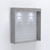 Витрина настенная №204-2В открытая с экономпанелью и верхней подсветкой Бетон Чикаго светло-серый F186 ST9