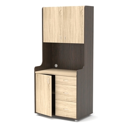 Офисная мини-кухня ЭЛЕГИЯ №3А, Дуб Венге и Дуб Сонома