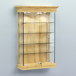 Витрина для музеев "Коллекция" настенная №1-4-РЕГ, Дуб Золотистый