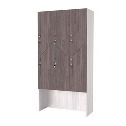 Шкаф для раздевалок СТАНДАРТ-Элегия №3-3Б, Ясень Анкор светлый + Ясень Анкор темный