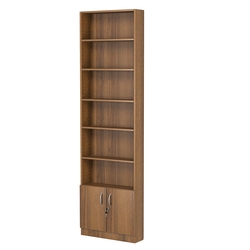 Стеллаж из ДСП с 5-ю полками 150x600 мм серии LEVEL-5 №2 (З/C - ДВП), Орех