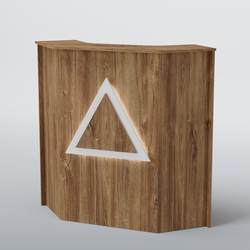 Ресепшен угловой ТРЕУГОЛЬНИК №2, Дуб Канзас коричневый