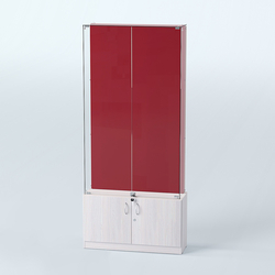 Витрина для медалей ИС-33-А (задняя стенка бархат), Ясень Анкор светлый