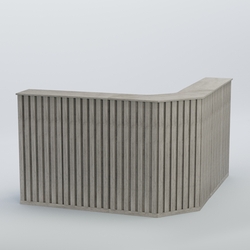 Ресепшен угловой большой серии ПРИЛИВ №5, Бетон Чикаго светло-серый F186 ST9