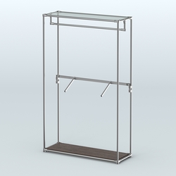 Торговая система ХРОМ без ДСП 1200 мм с поручнями №2, Дуб Венге