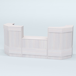 Ресепшен серии ПРАЙМ №7Б со столом выдачи, Ясень Анкор светлый