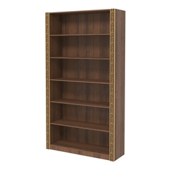 Торговый большой стеллаж с декором СБА-1-1В-400, Орех