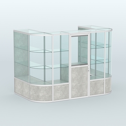 Павильон из профиля пристенный №4б (4,05 кв. м), Метрополитан Грей