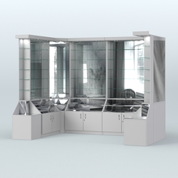 Павильон с прозрачными дверками серии Эталон №5, Серый