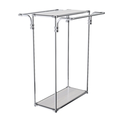 Хромированный стенд-вешало TD-11 №1-3 с полками ДСП 16мм, Ясень Анкор светлый - U31104