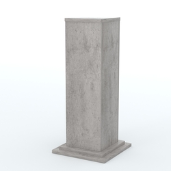 Подставка музейная "Коллекция" №3, Бетон Чикаго светло-серый F186 ST9
