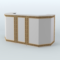 Ресепшен П-образный серии БАРОККО №6, Серый