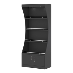 Стеллаж Гарант №1-2-900-О с ограничителями, Черный