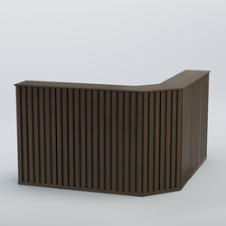 Ресепшен угловой большой серии ПРИЛИВ №5, Дуб Венге