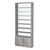 Стеллаж из ДСП с 7-ю полками 250x900 мм серии LEVEL-7 №11-1 (З/C - СТЕКЛО) Бетон Чикаго светло-серый F186 ST9