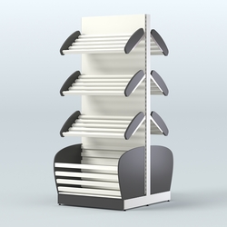 Островной высокий стеллаж для хлеба и выпечки Феникс №1, Черный и Белый