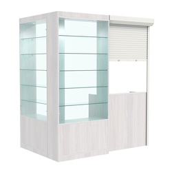 Угловой павильон №1-5П (2,16 кв.м), Ясень Анкор светлый