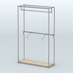 Торговая система ХРОМ без ДСП 1200 мм с поручнями №2, Дуб Сонома