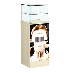 Прилавок со световым коробом узкий №12, Крем Вайс