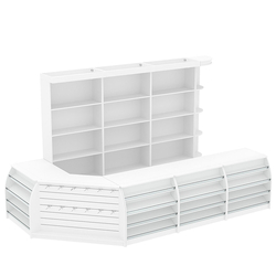 Комплект кассовой зоны с открытыми стеллажами большой №3, Белый