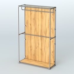 Торговая система ХРОМ (задняя стенка - ДСП) 1200 мм с поручнями №1, Дуб Золотистый