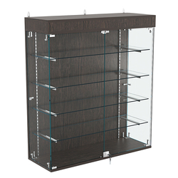 Витрина настенная НЕО №4А-1 с четырьмя полками, Дуб Венге