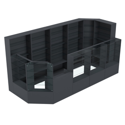 Торговый угловой островок ГРАЦИЯ №8 (открытый) (7.74 кв.м), Антрацит